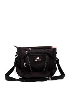 Adidas Black Pink Messenger Laptop Bag Shoulder Tote Gym Travel Multi Pocket